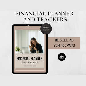 PLR Financial Planner & Trackers | A4 Canva Template | Savings Tracker | Resell Rights Included | Rebrand & Sell as Your Own